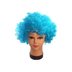GENERICO - Peluca Afro 100Gr Celeste X 1 Unidad