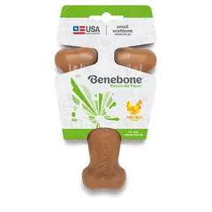 BENEBONE - Hueso Masticable Perros Wishbone Pollo Talla Small - Con2colas