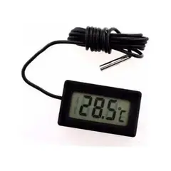 GENERICO - Termómetro Digital Con Sonda Para Refrigerador Y Cooler Pantalla Digital Negro