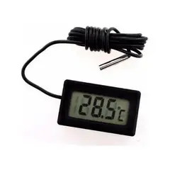 GENERICO - Termómetro Digital Con Sonda Para Refrigerador Y Cooler Pantalla Digital Negro