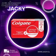 COLGATE - Crema de Dientes Luminous White Pack 2 unidades x 75 ml