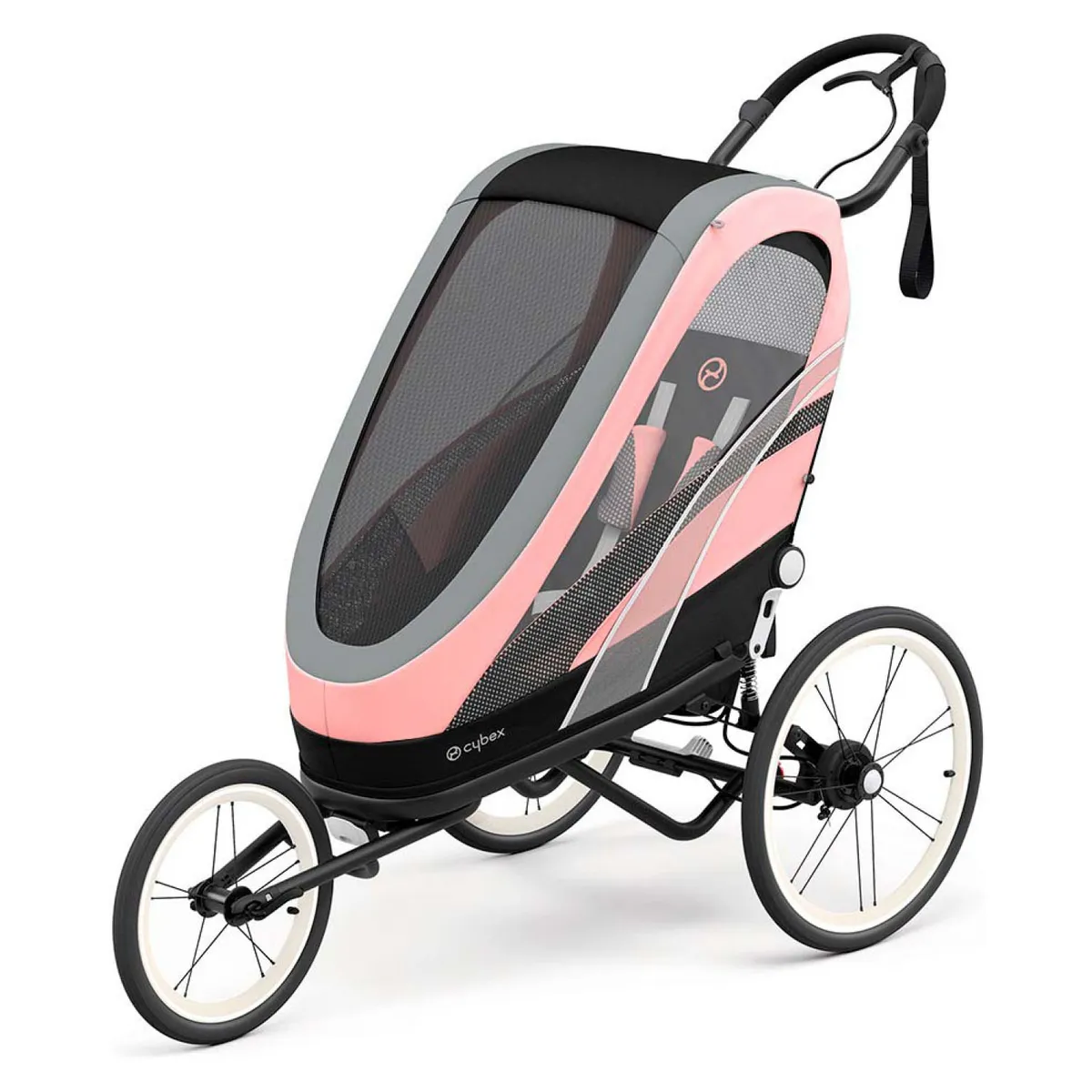 CYBEX - Coche Jogger Zeno Gris Rosa Cybex