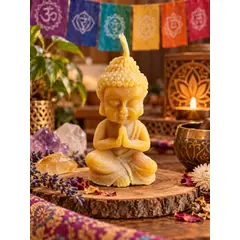SUSURRO ANCESTRAL - Mini Vela Miel Buda - 6CM
