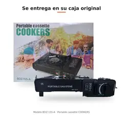 GENERICO - Cocinilla Portátil a Gas Cassette BDZ-155-A Anafe de Camping Negro