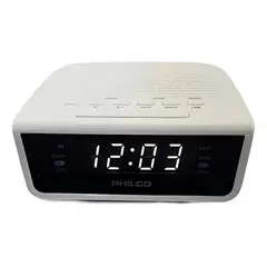 PHILCO - Radio Reloj Digital Par2106 Parlante Con Pantalla Led Alarma Dual Despertador Fm - Blanco Rad