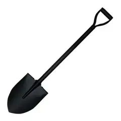 GENERICO - Pala de Construcción Negra de Acero Carbono