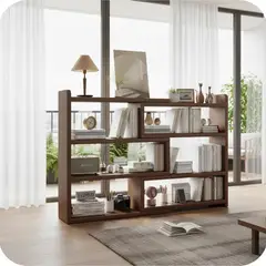 GENERICO - Estante Esquinero Organizador de Madera 120x17x80cm