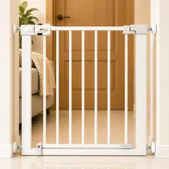 GENERICO - Puerta de Seguridad AutoClose para Bebés y Mascotas Color Blanco