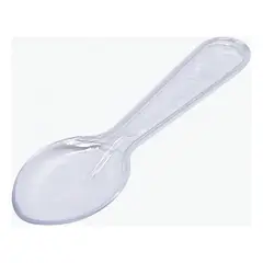 GENERICO - Mini Cucharas Desechables Transparentes para Postres y Helados