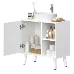 YOMYM - Mueble base para lavabo de baño armario de baño Taquilla de almacenamiento 60×30×60CM Blanco