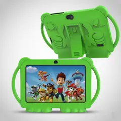 HARMONIK - Tablet Para Niños 7 2g-32g Control Parental Wifi Playstore Con Funda Protectora Verde