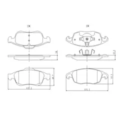 PKW - Pastillas de Freno 803.17170 Delanteras para Citroën DS4, Citroën C4, Citroën Berlingo, Peugeot Partner