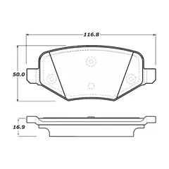 POWERSTOP - Pastillas de Freno 17-1377 Traseras para Ford Explorer, Ford Flex, Ford Taurus, Ford Edge, Mercury Sable