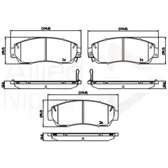 ALLIED NIPPON - Pastillas de Freno ADB32273 Delanteras compatible con Honda Fit / Odyssey