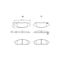 PKW - Pastillas de Freno 803.15190 Delanteras compatible con Mitsubishi Montero / L200