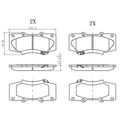 PKW - Pastillas de Freno 803.15670 Delanteras para Toyota Hilux