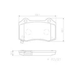 ALLIED NIPPON - Pastillas de Freno ADB32308 Traseras para Dodge Magnum, Dodge Charger, Chrysler 300, Jeep Grand