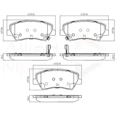 ALLIED NIPPON - Pastillas de Freno ADB32379 Delanteras para Renault Fluence