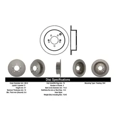 MOTAQUIP - Disco de Freno LVBE306Z Trasero (Par) para Hyundai Trajet / Tucson