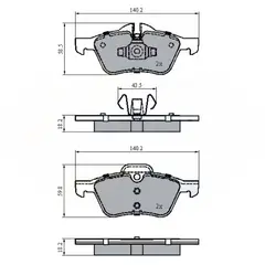 MOTAQUIP - Pastillas de Freno LVXL1002 Delanteras para Mini Cooper, Jaguar XJ