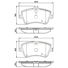 MOTAQUIP - Pastillas de Freno LVXL1076 Delanteras compatible con Mercedes Benz C230 / CLK280