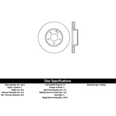 MOTAQUIP - Disco de Freno LVBD1353Z Delantero Par para Mercedes Benz