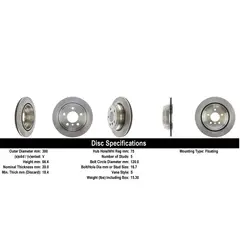 MOTAQUIP - Disco de Freno LVBD1675 Trasero (Par) compatible con BMW 330i / 328i / 320i / 328