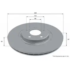 MOTAQUIP - Disco de Freno LVBD1828 Delantero Par para Audi Q5, Audi A4, Audi A5