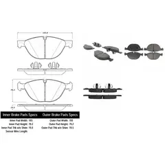 MOTAQUIP - Pastillas de Freno LVXL1652 Delanteras compatible con BMW X5 / X6