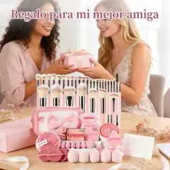 EVERSO - Set de brochas Juego 56 piezas rosa