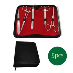 GENERICO - Kit 5 Piezas Estuche Disección Instrumental Médico Cirugía