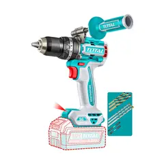 TOTAL - Taladro Atornillador Percutor Brushless 20V 96Nm con luz LED