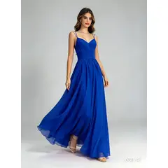 STRIKE - Vestido De fiesta Largo Mujer Espalda Cruzada Elegante