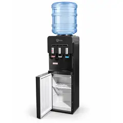 VAWEH - Dispensador de Agua Bidón Superior Fría, Caliente y Natural 3 Llaves Gris oscuro