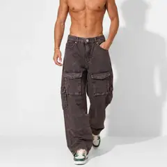 D'JOE - Pantalón Jeans Multicargo Wideleg Oversize Hombre