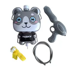 GENERICO - Mochila Lanza Agua para Niños con Pistola 1 Litro Husky Gris