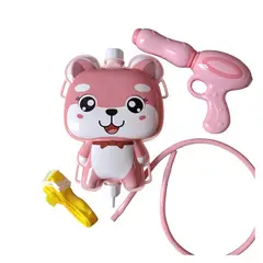 GENERICO - Mochila Lanza Agua para Niños con Pistola 1 Litro Gatito Rosado