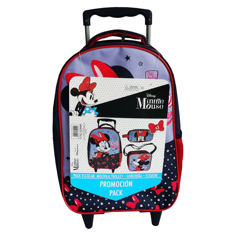 MINNIE - Mochila infantil unisex incluye ruedas