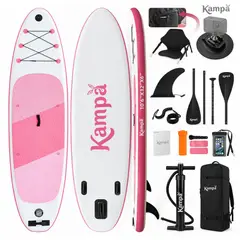 KAMPA - Set Tabla Stand Up Paddle Surf Inflable Calyra 320x81x15cm Clasico Color Rosado.
