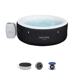BESTWAY - Hot Tub Spa Inflable 4 Personas Miami AirJet Negro