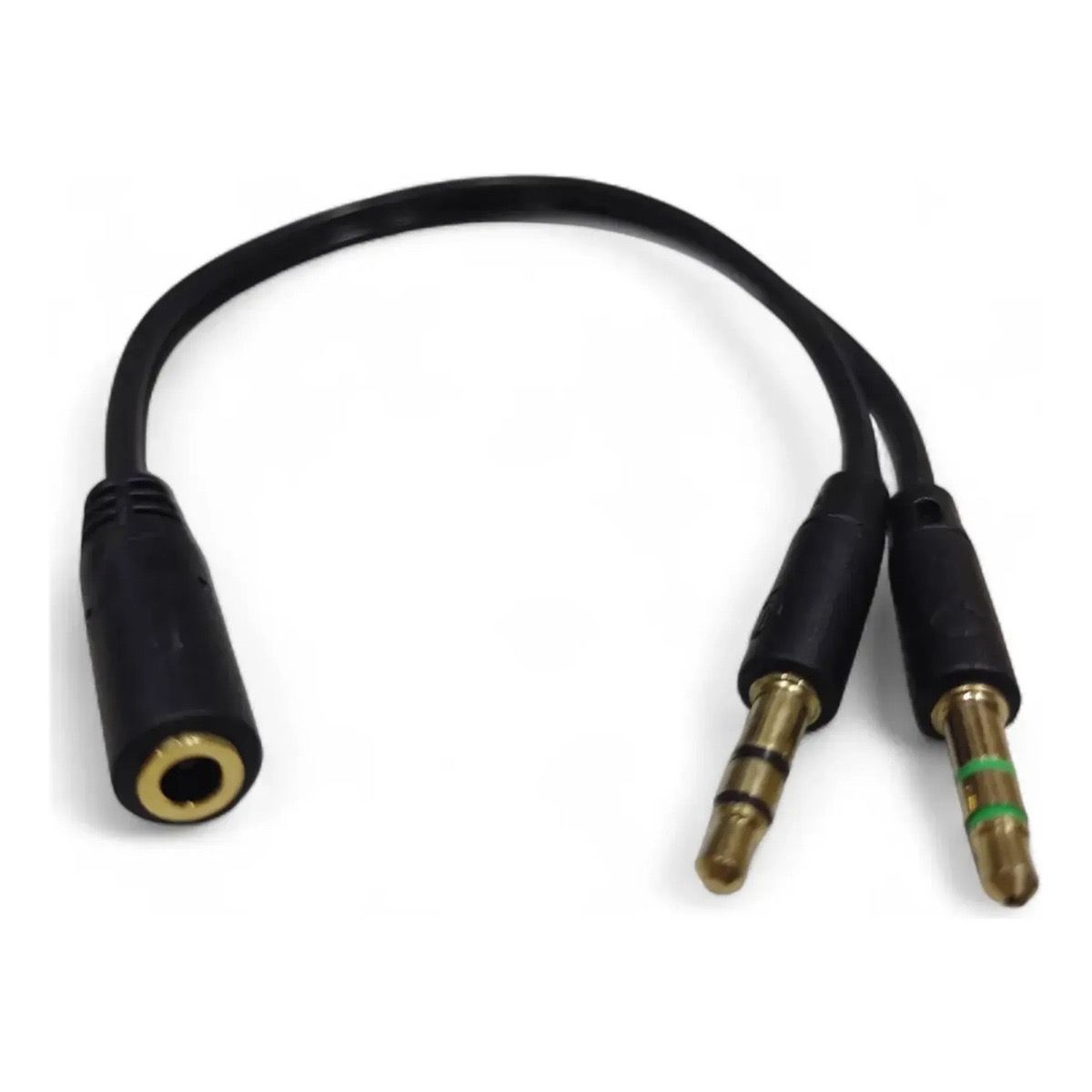 YOOKIE - Splitter Adaptador de Audio 3.5 mm 1 Hembra a 2 Machos Negro