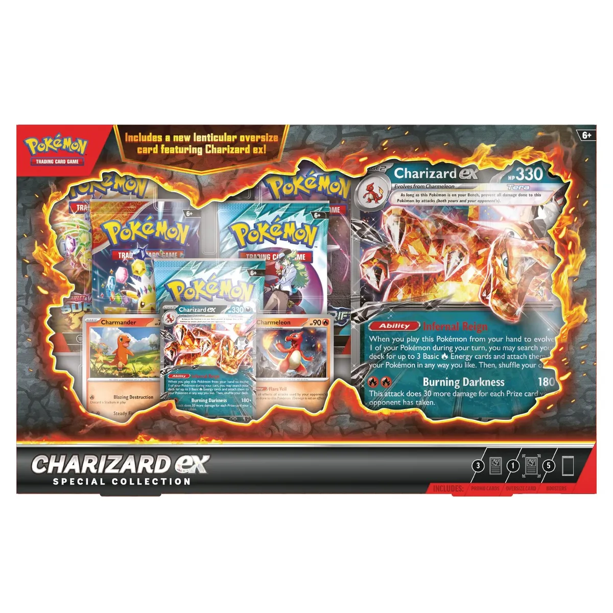 POKEMON - Juego de cartas coleccionables Pokémon Charizard ex Special