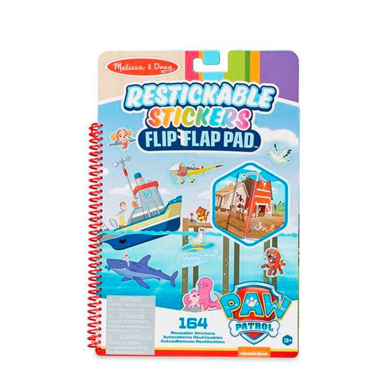 MELISSA & DOUG - Pad Stickers Reutilizables Paw Patrol Bahia de Aventuras Melissa & Doug