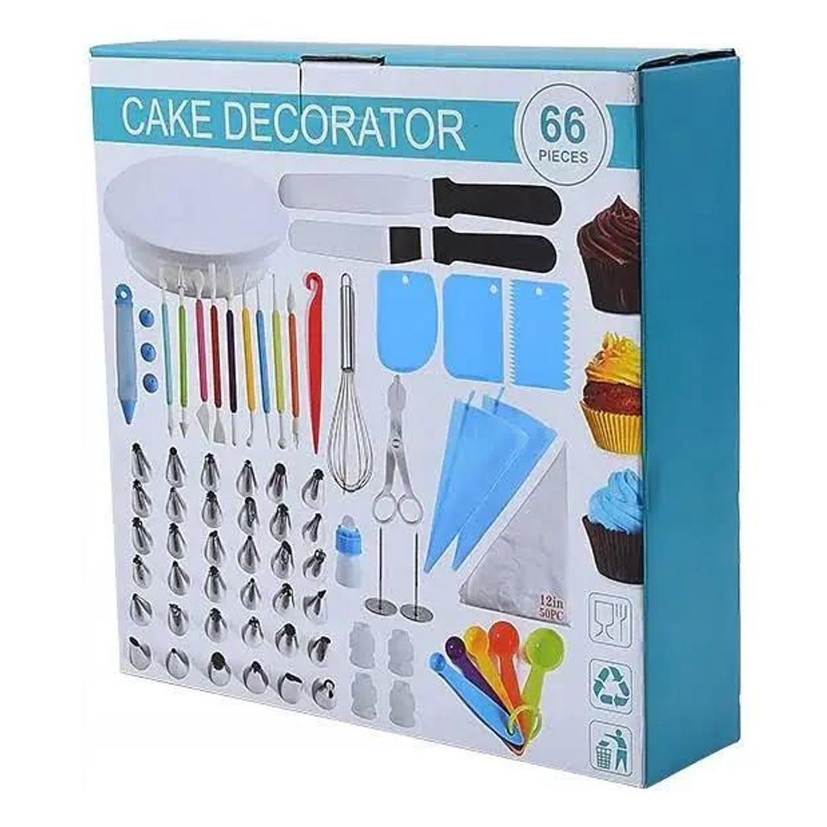 GENERICO Set completo de 66 piezas para decoración y repostería con ...
