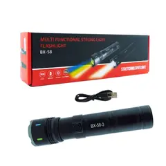 GENERICO - Linterna Triple LED Laser Tactica Con LED Laser, Zoom Y Varios Colores De Iluminacion. Modelo BX-58