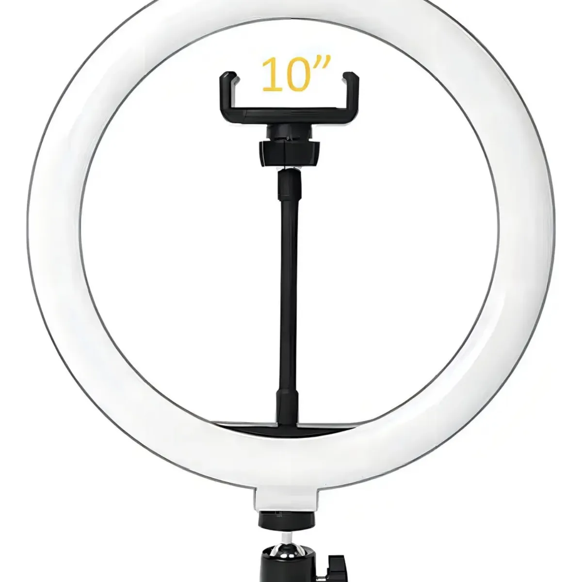 GENERAL - Aro De Luz 26 Cm Con Trípode 2mt Profesional 3 Climas De Luz Negro Blanco Neutro