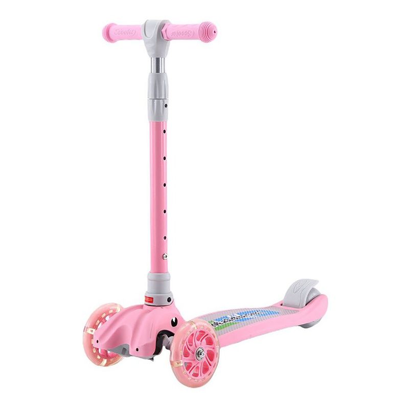 GENERICO - Scooter Monopatin Plegable  Para Niños Rosado