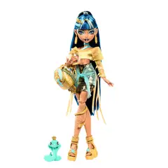 MONSTER HIGH - Muñeca Cleo De Nile con mascota Cobra Hissette