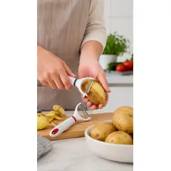 GENERICO - Pack 2 pelador verduras acero inoxidable pela papas cocina