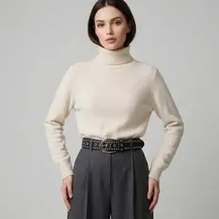 ACCESORIA - Cinturón Mujer Con Tachas Hebilla Básica